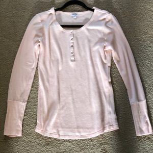 Soooo soft light pink waffle shirt. Worn once for a photo shoot. Size Medium.